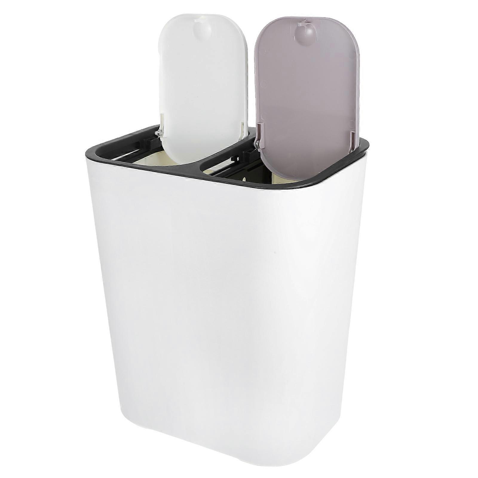 Classification Garbage Can Trash Can Plastic Rubbish Garbage Storage Box Container (Random Color)
