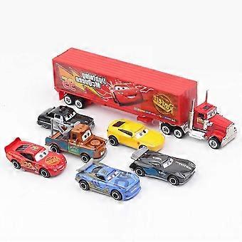 6pcs Cars 3 Lightning Mcqueen Jackson Storm Mack Uncle Truck Metal Car Model Toy Gift Car Toy Set
