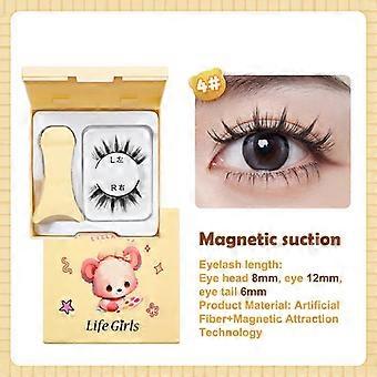 Set mit magnetischen Wimpern (1 Paar), wiederverwendbar, kein Kleber nötig, inklusive magnetischer Pinzette, geschwungene künstliche Wimpern, Make-up-Werkzeug