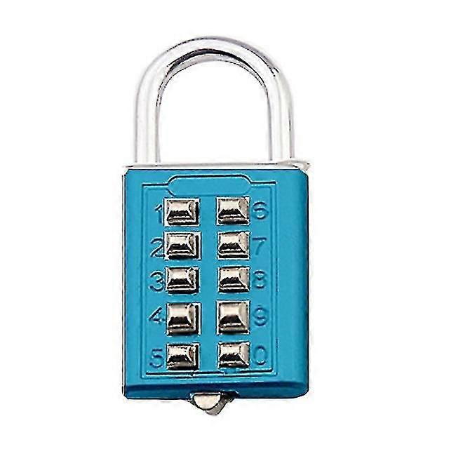 10 Digit Push Button Combination Padlock