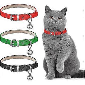 Piece Leather Cat Collars With Adjustable Polished Bells For Small To Medium Sized Cats And Dogs