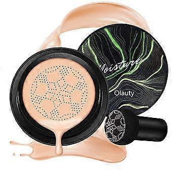 Full Coverage CC Cream Foundation Moisturizing Formula with Mushroom Head Applicator for All Skin Types