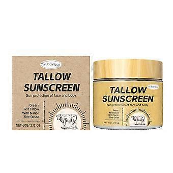 Beef Tallow & Zinc Oxide Protective Sunscreen Cream  Lightweight SPF Body & Face Moisturizer, Broad-Spectrum UV Barrier