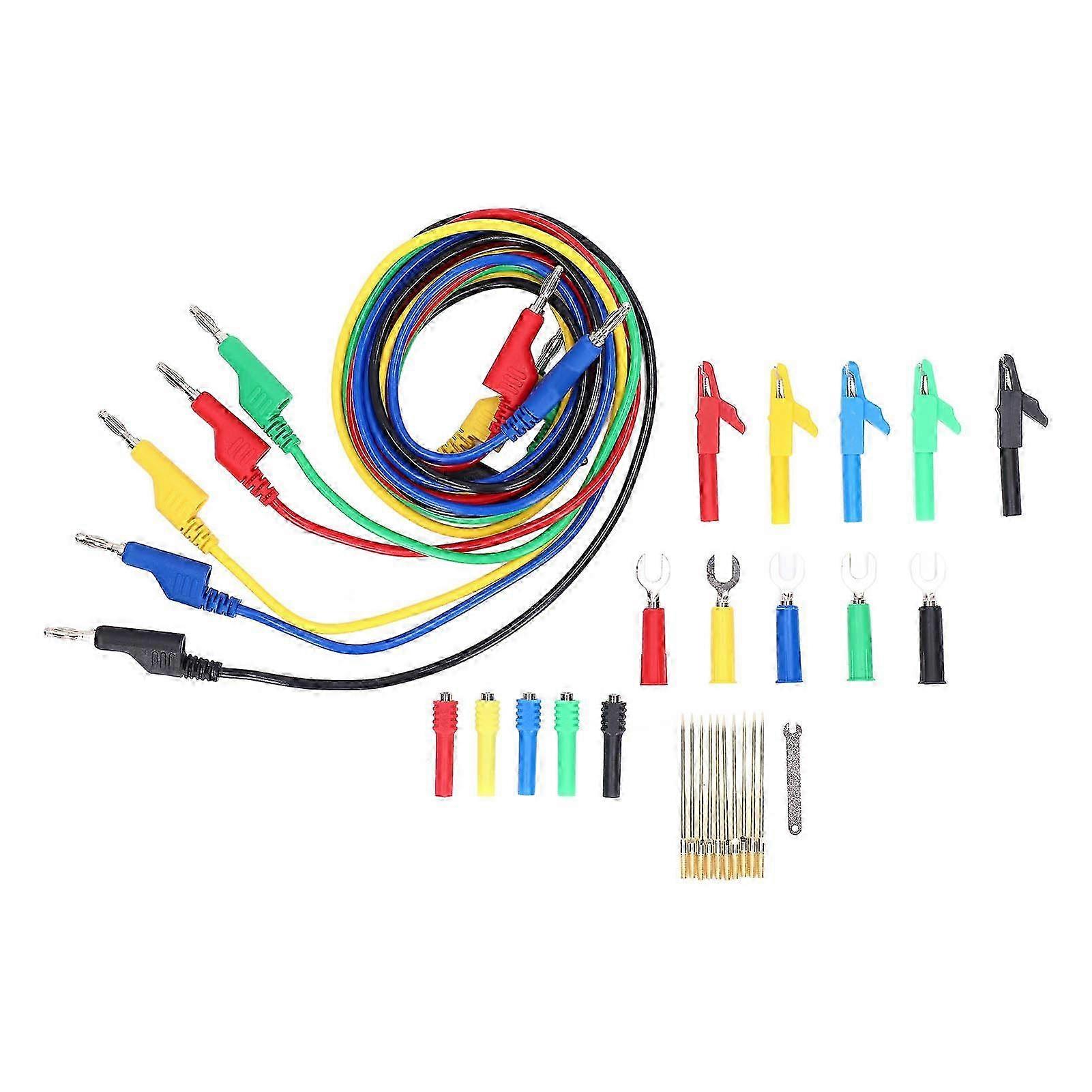 Test Lead Kit PVC Brass Testing Cable Set Electrical Conductivity compatible with Digital Testing Multimeter
