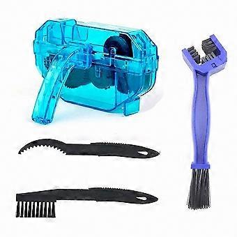 Protect Your MTB Chain from Grime with Mountain Bike Chain Brush and Cleaner Set for Easy Washing and Oil Application