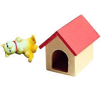 Mini Wooden Model for Decoration 2Pcs with Creative Toy House Accessories