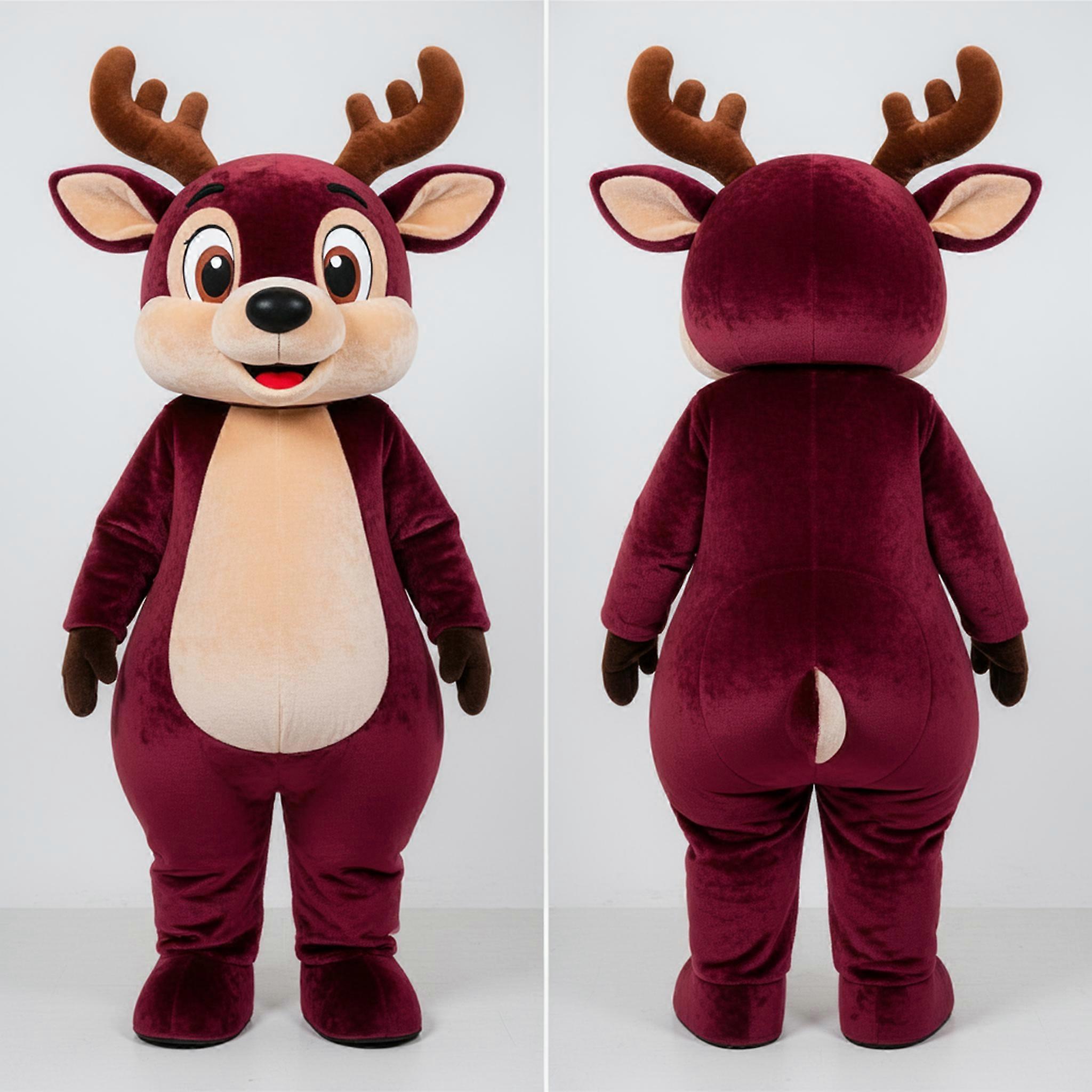 MASTICOT Maroon Velvety Roe Deer Mascot