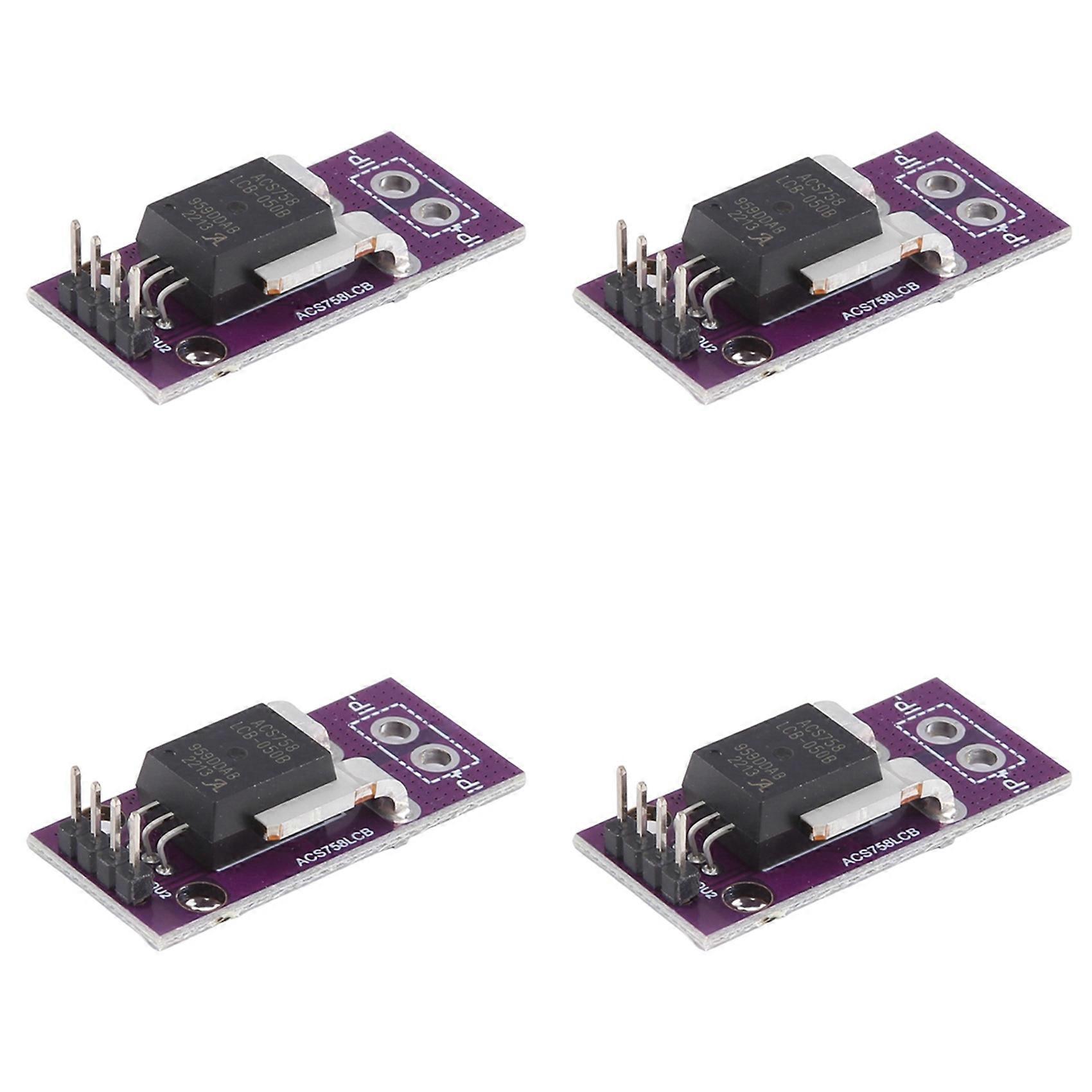 4X ACS758 ACS758LCB-050B Current Module Linear Hall Current Sensor PFF-T Current Detection 3-5V 50A