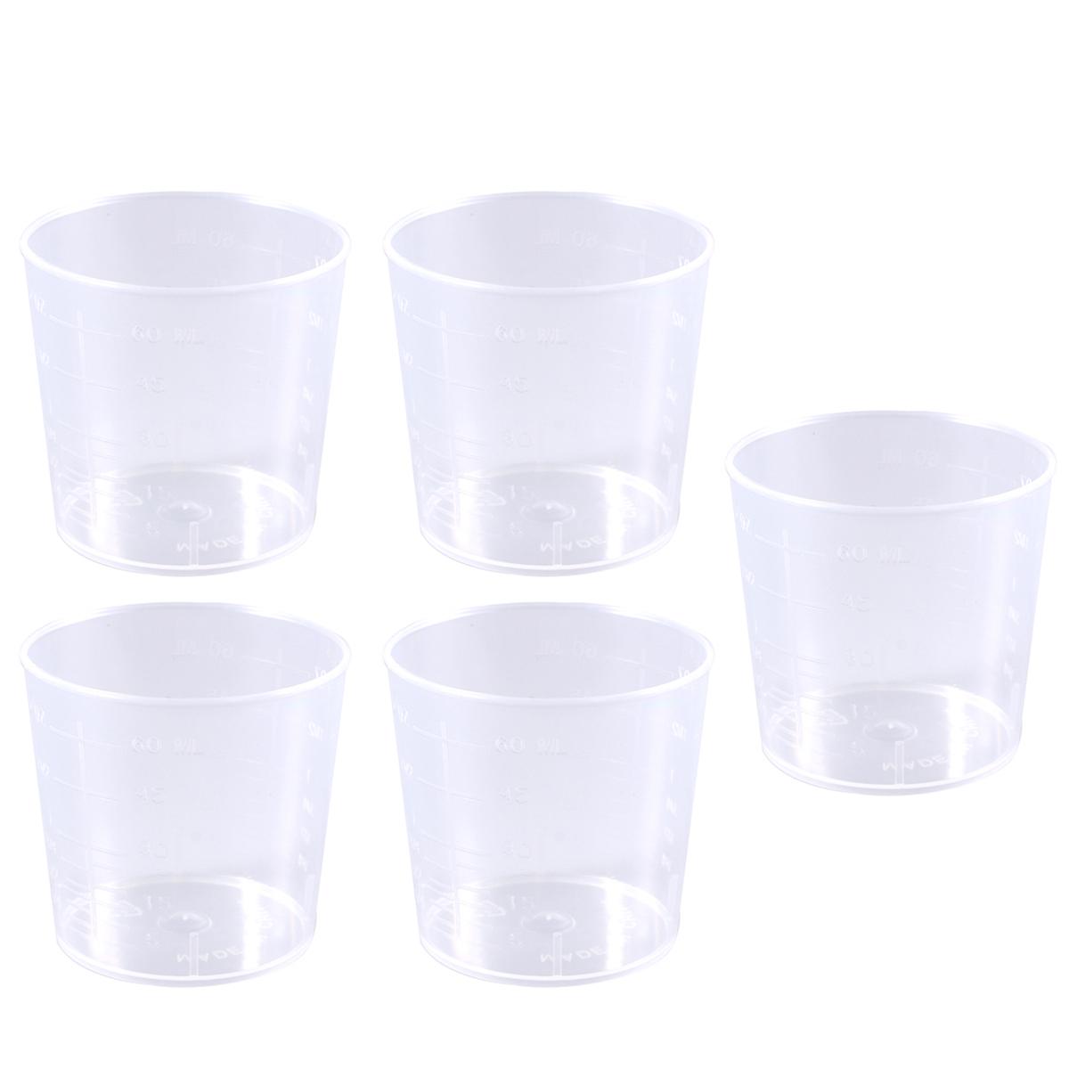 Measuring Beaker for Laboratory Use 2Pcs 60Ml Plastic Cups Set
