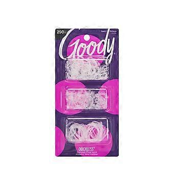 Goody Ouchless Mini Poly Band Hair Elastics Clear 250 ct