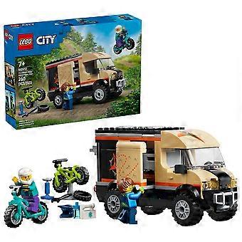 LEGO City Mountain Bike Adventure Van Building Toy Set 60512 with 2 Minifigures, Ages 7+