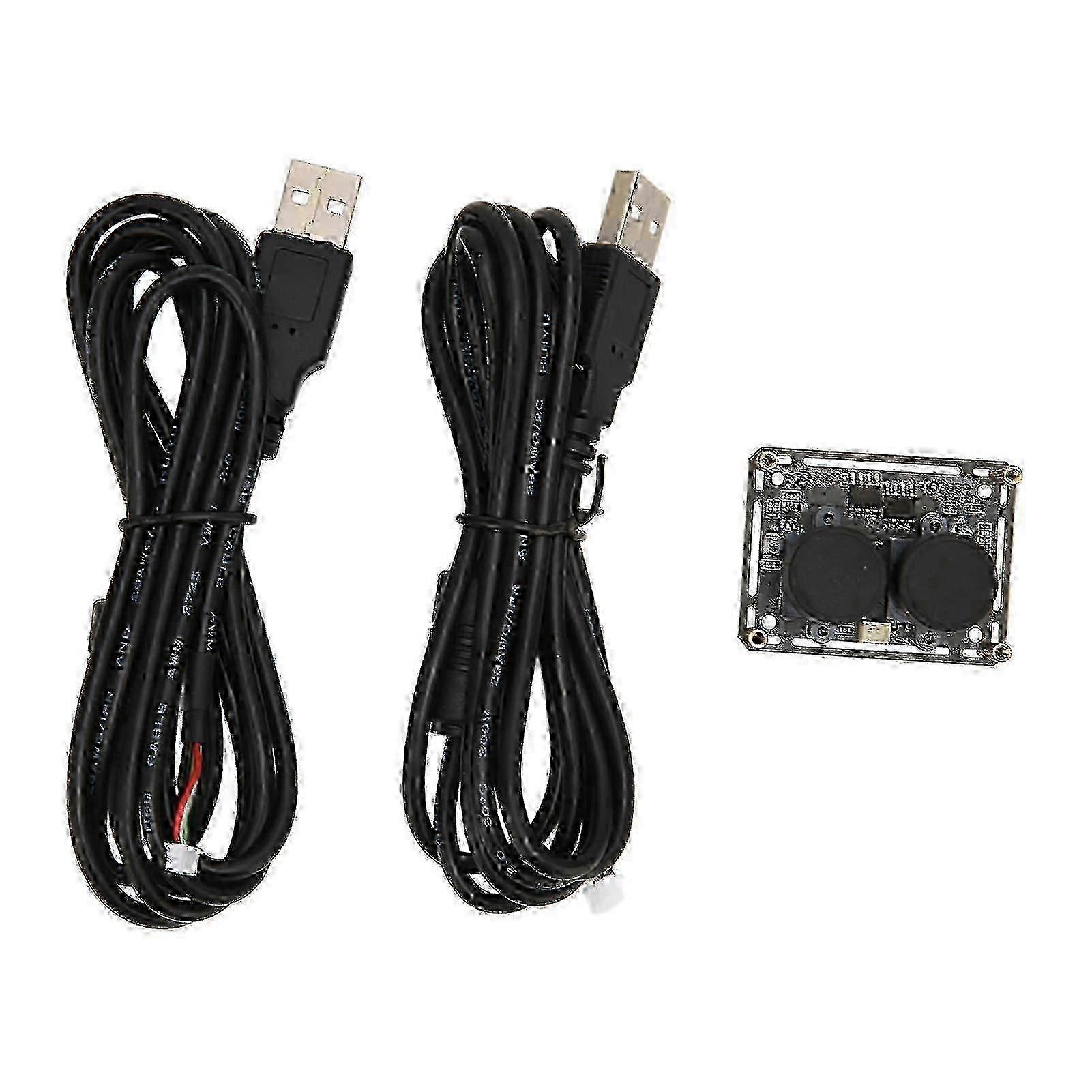 Dual Lens USB Camera Module 2MP Visible Light Infrared Camera with 2 USB Cables Compatible with Windows, Android, Linux