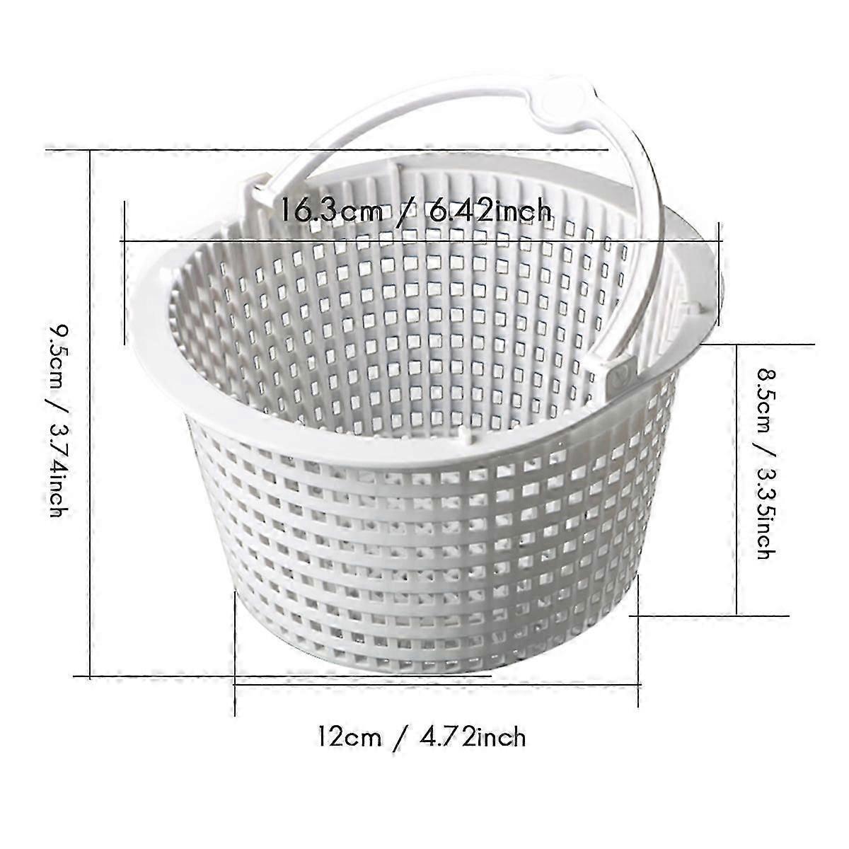 2x Durable Plastic Skimmer Basket With Handle
