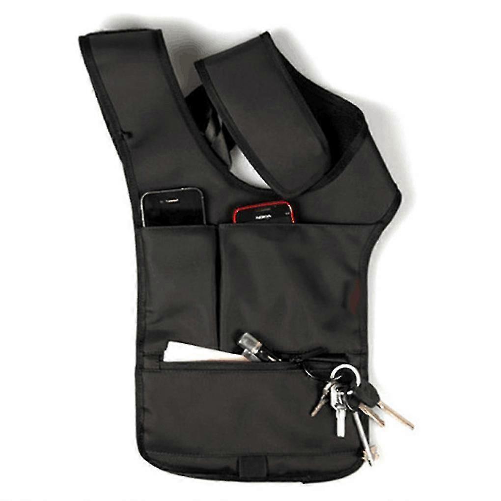 Compact Double-Bag Travel Security Wallet