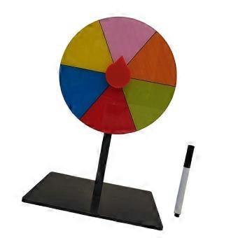 Tabletop Prize Turntable, Portable, Sturdy Base, Smooth Rotation, Editable, With Pen, for Parties, Carnivals, Shows,15cm