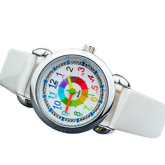 Veeki Digital watches for children boys and girls. Children's belt watch color word color circle quartz watch. Easy to read and easy to learn time (wh