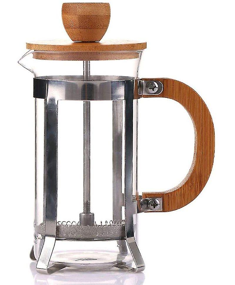 Coffee Filters 350ml Glass Coffee Pot Coffee Pot Heat Resistant Elegant Filtration French Press Coffee Maker French Press Wooden Lid Filter SX