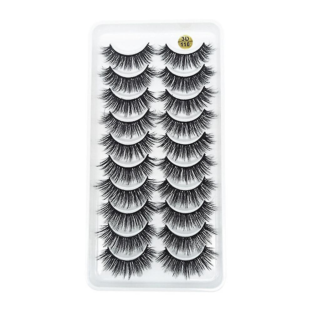 10pairs False Eyelash Natural 3d Fluffy Eyelash Extensions Soft Wispy Eyelashes
