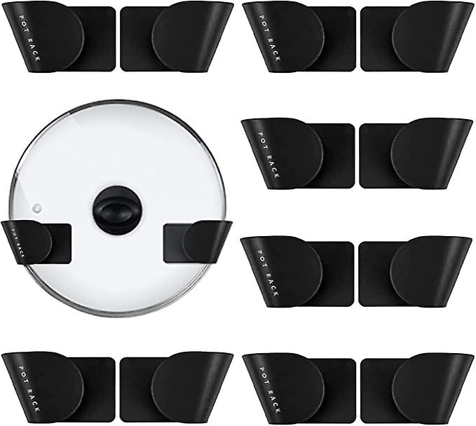 of 6 Pairs of Adjustable Lid Holder for Cabinet Door, Adjustable Pot Lid Organizer