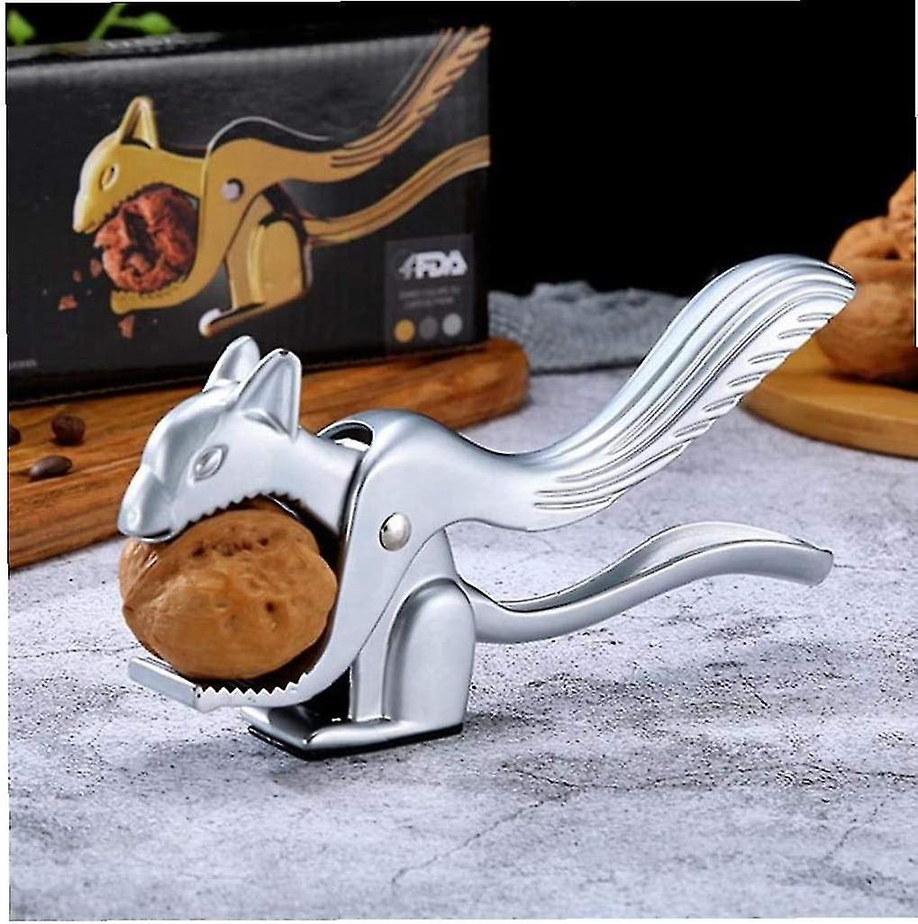 Nutcracker Squirrel Shaped Walnut Shell Opener, Multi-function Walnut Hazelnut Metal Hand Tools For Walnut Sheller