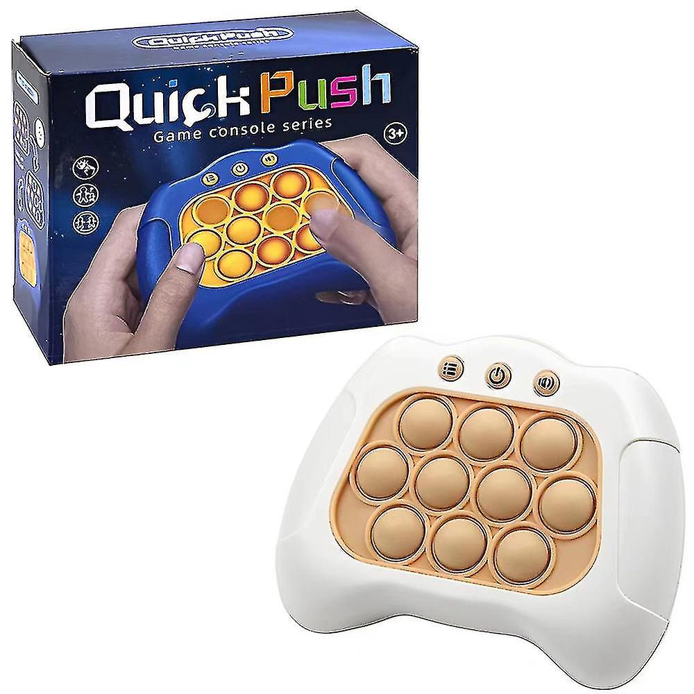Fidget Toys, Pop Quick Push Game Console Electronic Light-up Poppet Sensory Toy Push Pop Bubble Toy Stress Relief Party Favors Puzzle Game For Kids