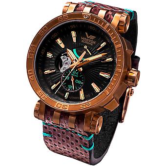 Energia ii Man horloge analoog automatisch met koeienhuid armband YN84-5750540