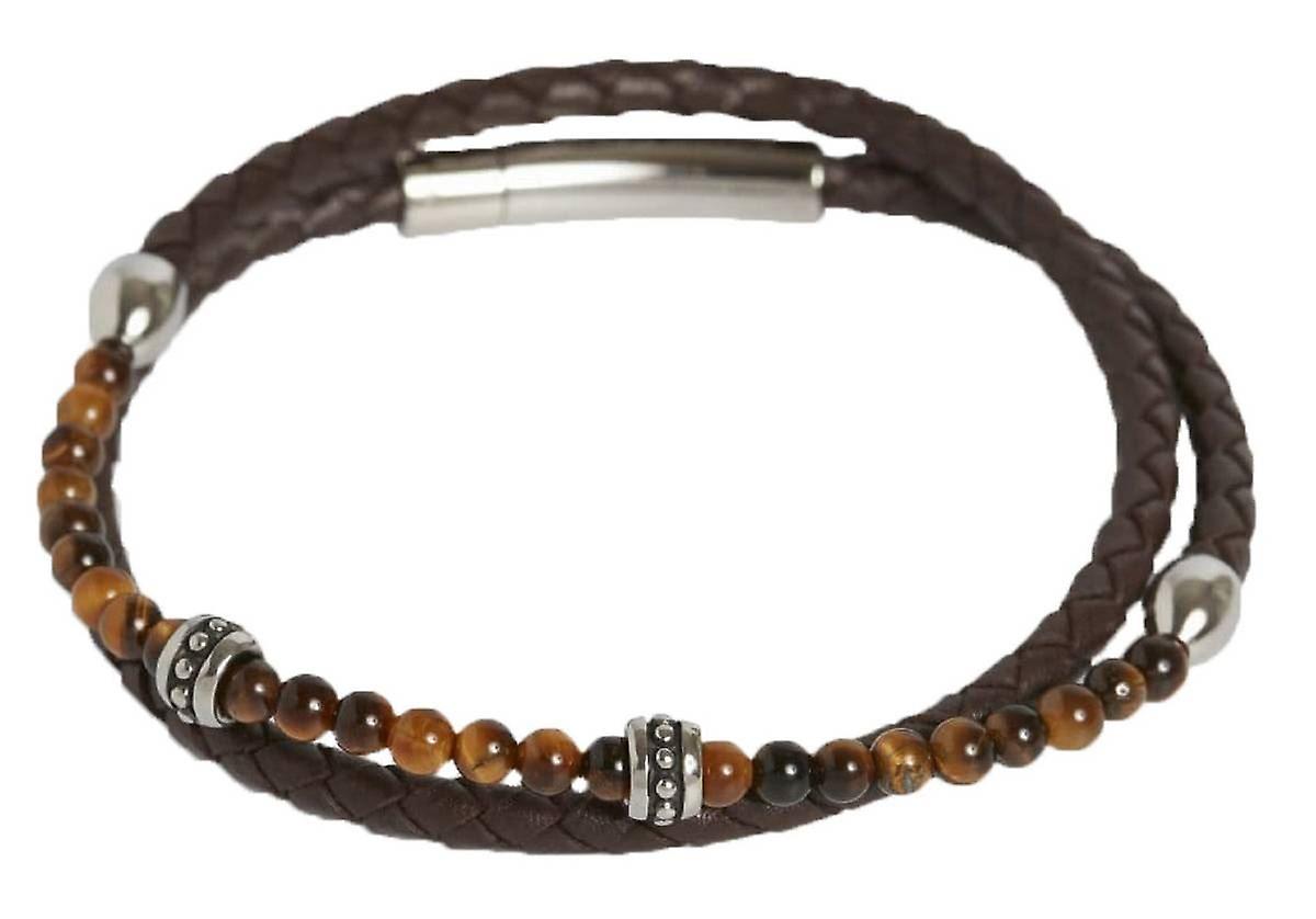 Simon Carter Hayle Tigerseye Wrap Bracelet - Brown