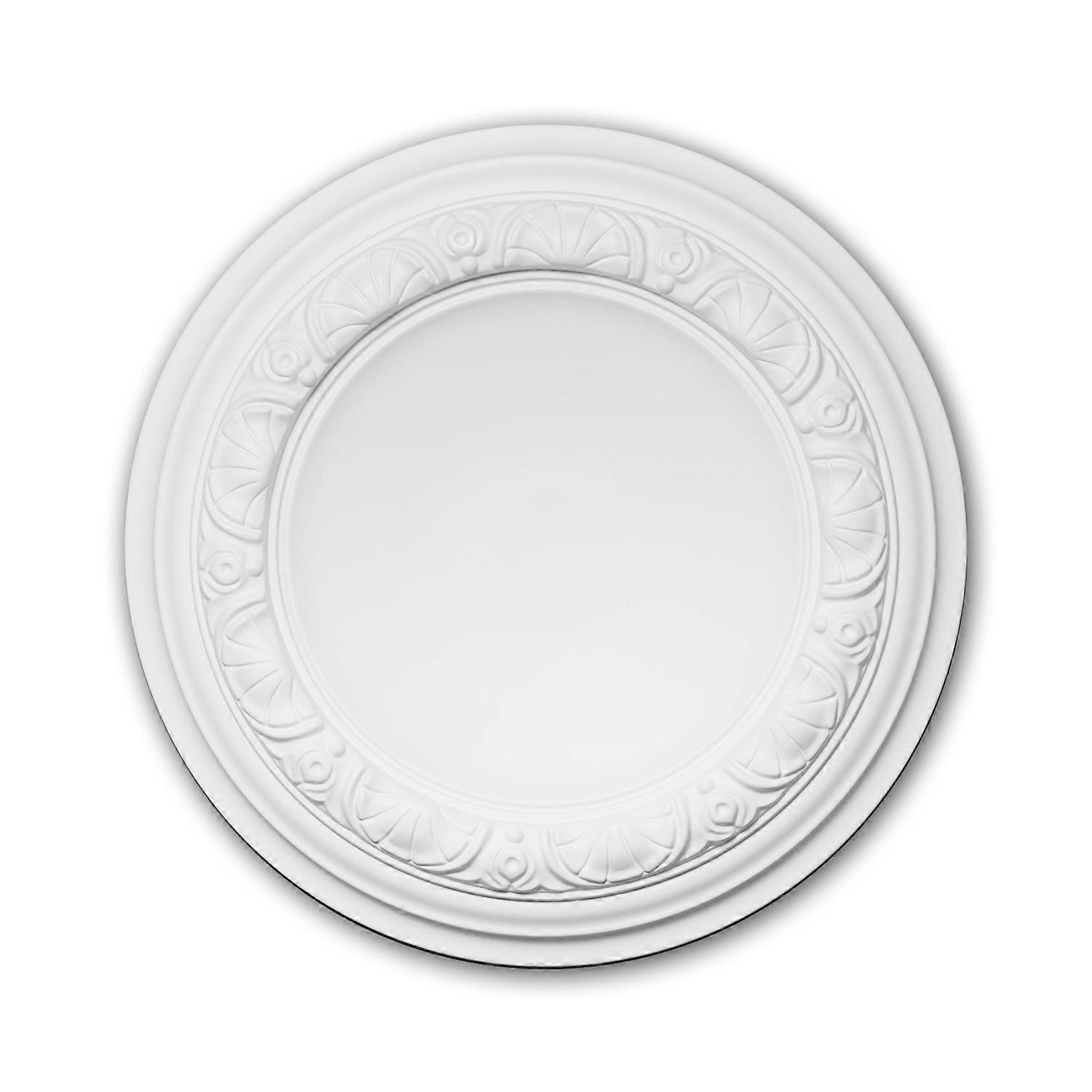 e-Delux GmbH 1 x Rosace 156032 Profhome blanc Mousse de polyuréthane rigide prétraité léger, solide, indéformable