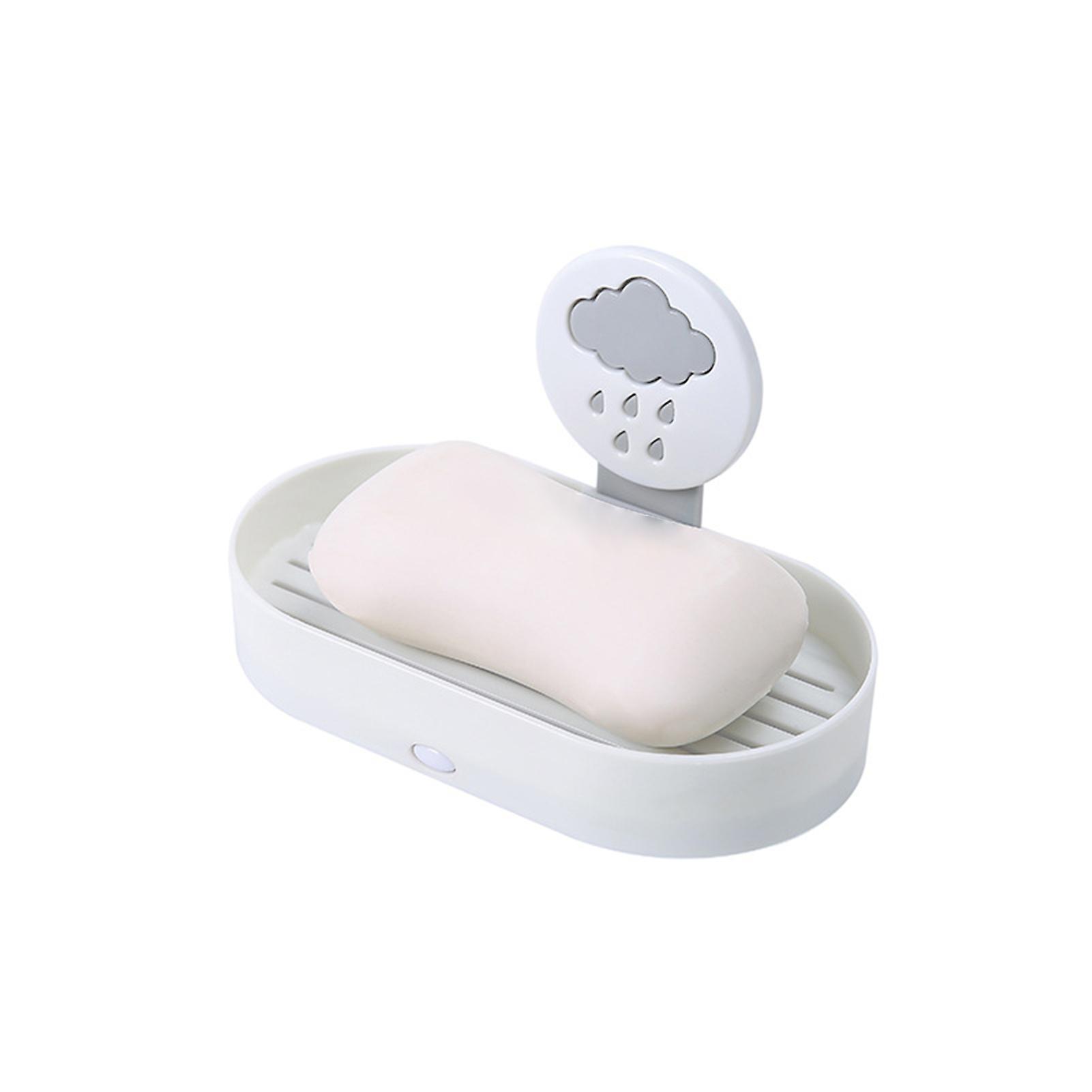 Plastic Bathroom Soap Dish Tray Easy Assemble Space Saving Soap Dish