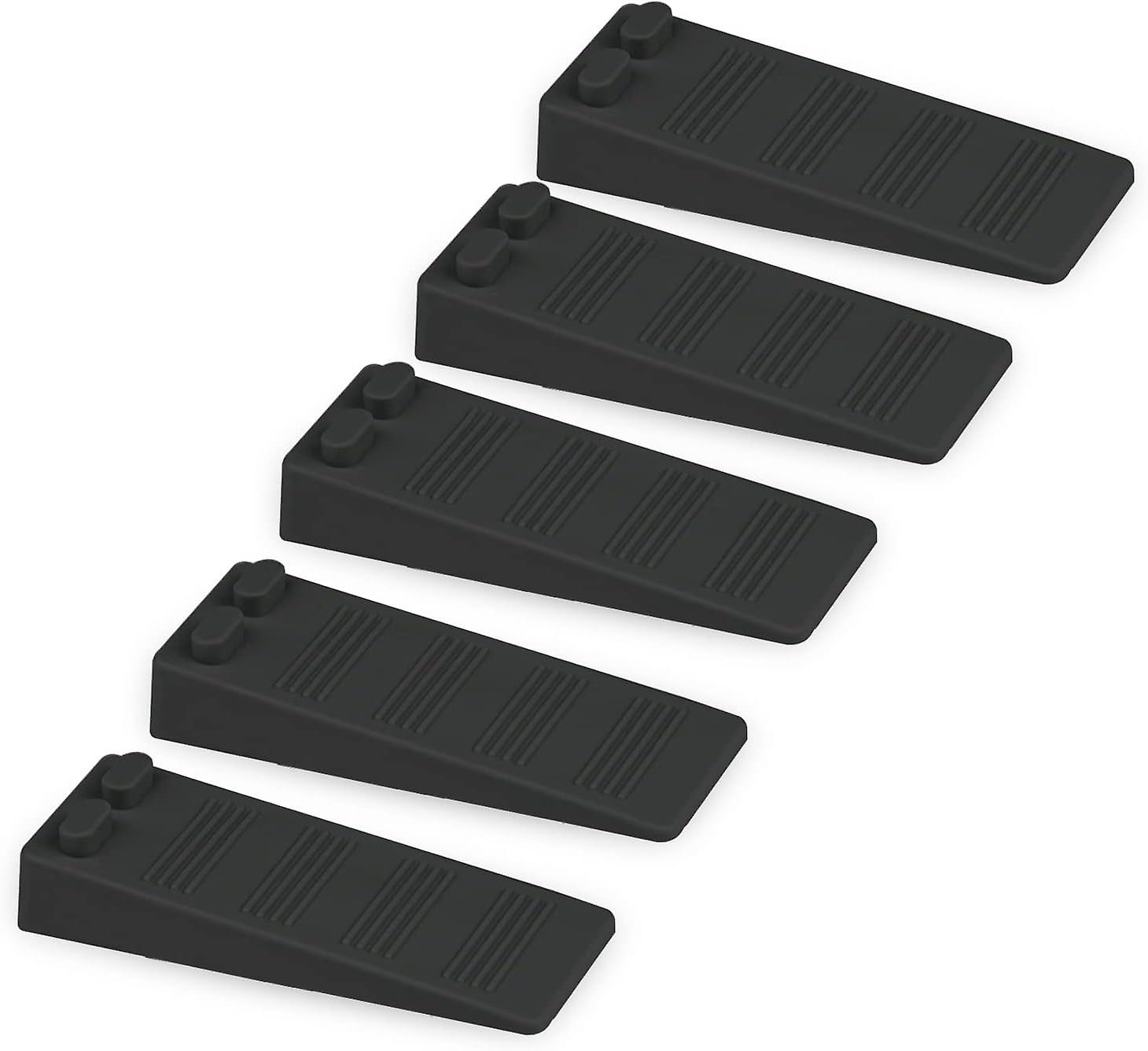 Pieces Soft Rubber Door Wedge, Adjustable Height Non-Slip Block, Non-Toxic, No Odor Door Stop, Protects Floors and Walls, For Carpets, Concrete, Parq