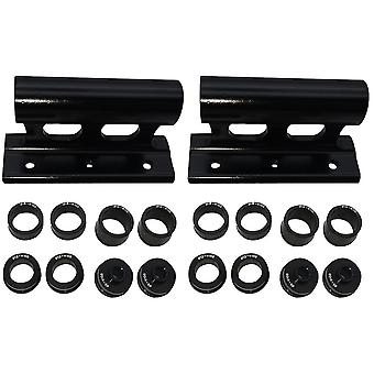 2 Conjuntos Prático Ferro Bike Fork Montagens duráveis Blocos de Bicicleta de Liberação Rápida (preto)