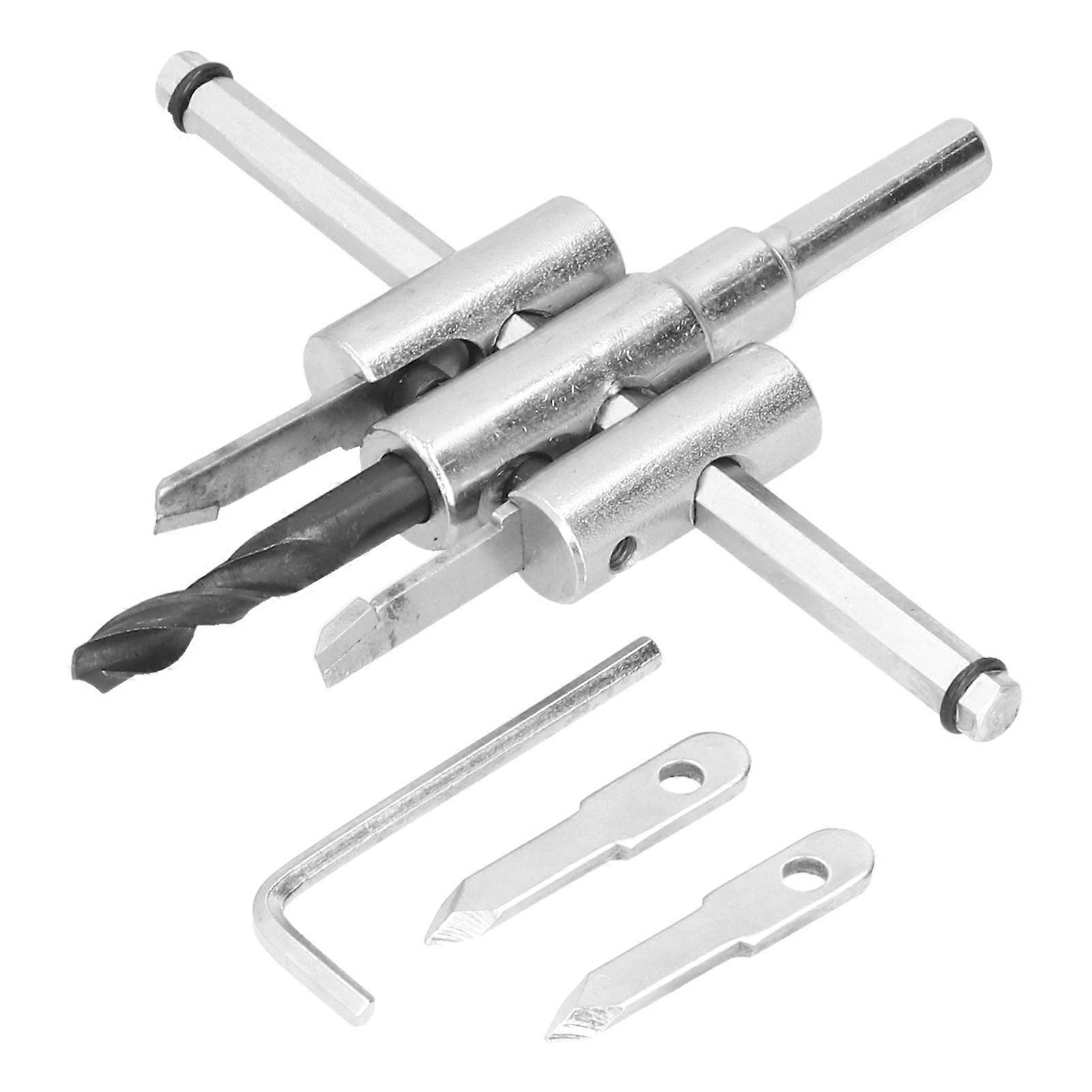 Adjustable Circular Hole Saw Kit Wood Drill Bit Round Cutter Woodworking DIY Tools 40-120mm