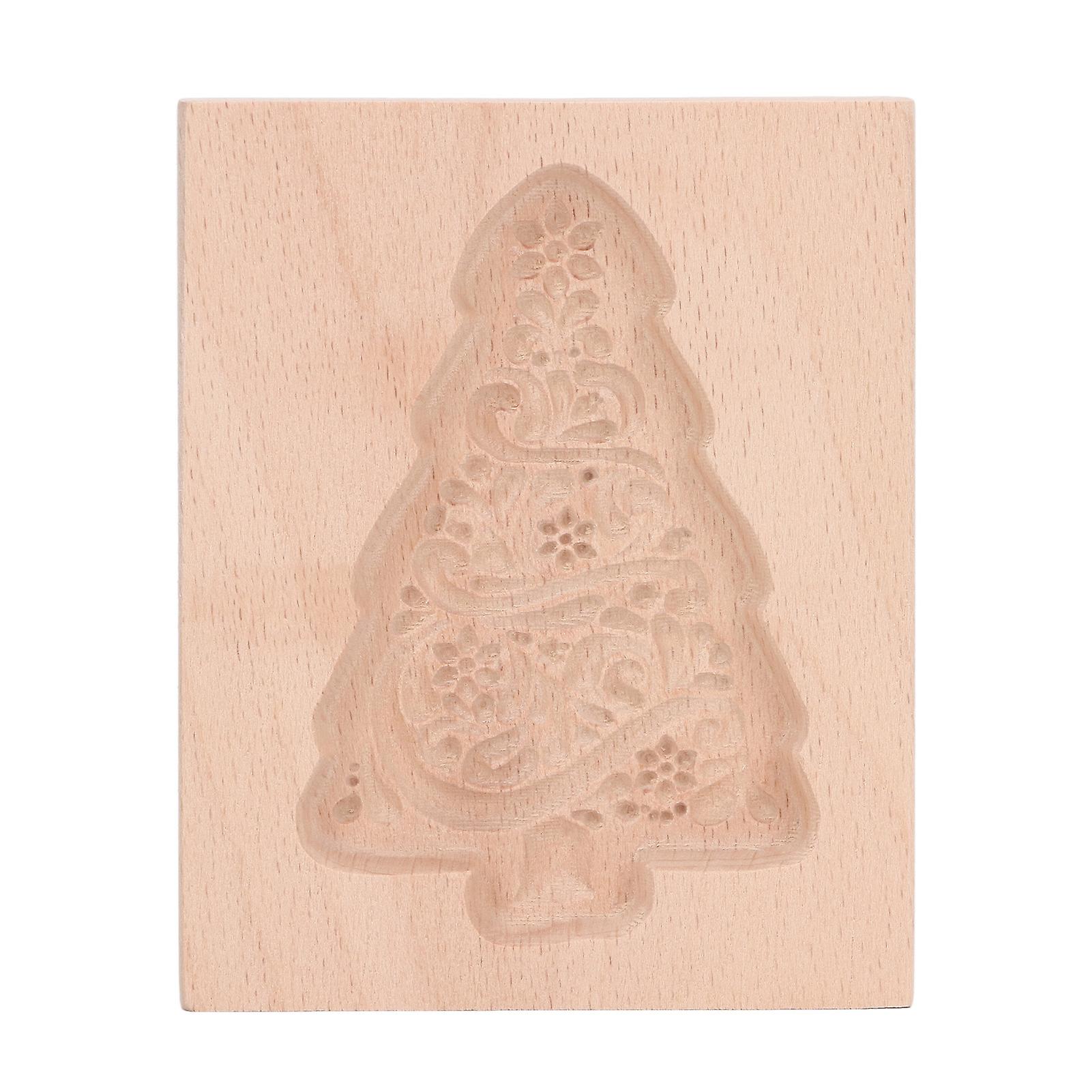 Moule à biscuits en bois sculpté, moule à biscuits en pain d'épices, moule à gaufrage en forme d'arbre de Noël
