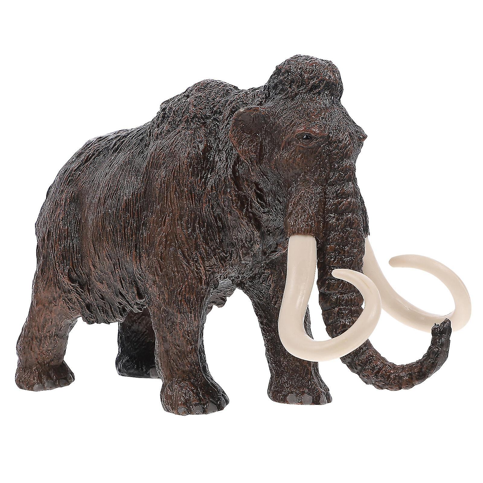 1pc Simulation Mammoth Model Solid Static Animal Model Elephant Toy Desktop Decoration Craft