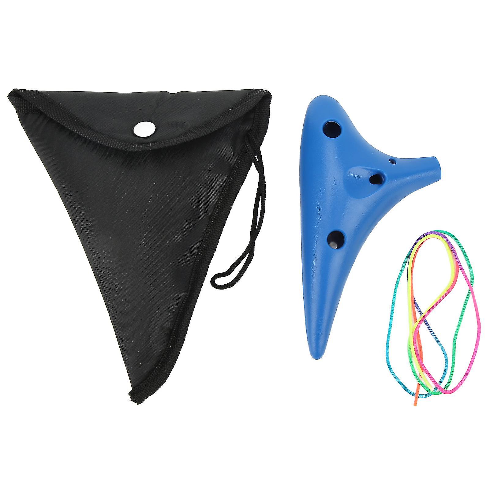 12 Holes Ocarina Plastic Portable Wind Instrument Blue for Beginner Professional