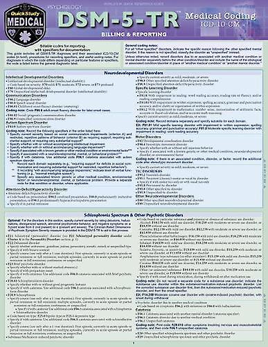 Dsm5tr Medical Coding by Elizabeth Jacobs Foldout book or chart Book