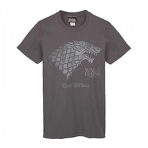 Game of Thrones Mens Winter Is Coming Direwolf T-Shirt