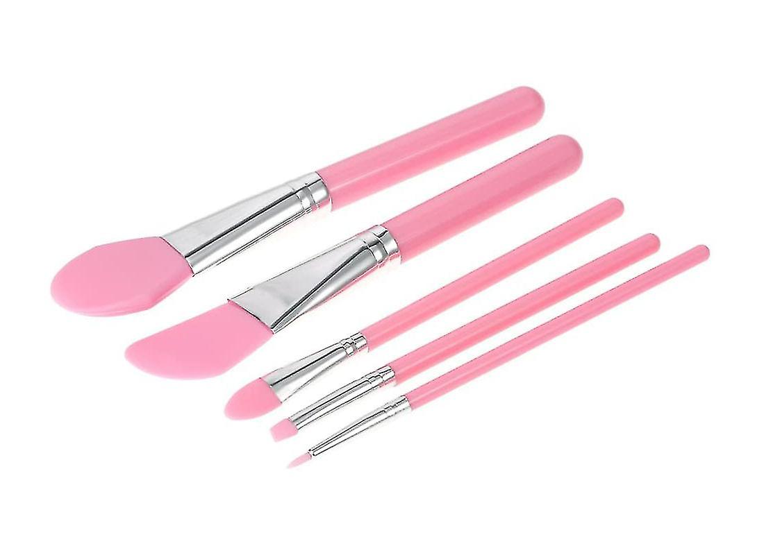 Silicone Makeup Brush Set With Plastic Handle Pack