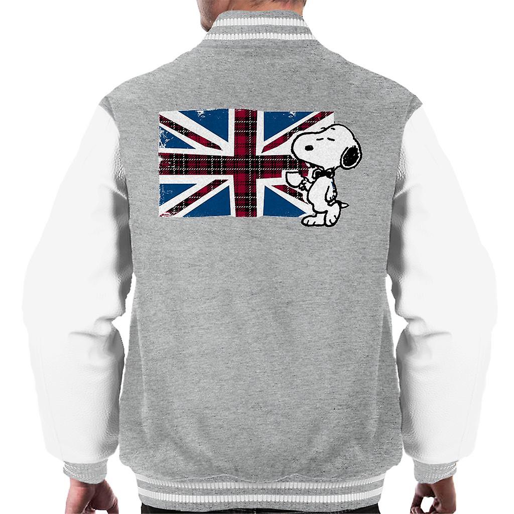 Peanuts Snoopy Union Jack And Tea Men's Varsity Jacket