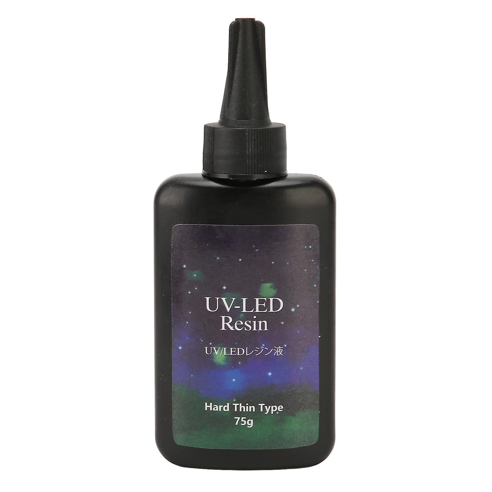 UV Resin Transparent Quick Curing Odourless Anti Yellowing Widely Used UV Epoxy Resin for DIY Jewelry Making 75g Watery Hard Type