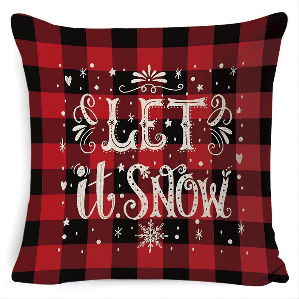 GPB Christmas Printed Linen Pillowcase Cushion Cover Pillowcases for Home Decor Sofa Pillowcase