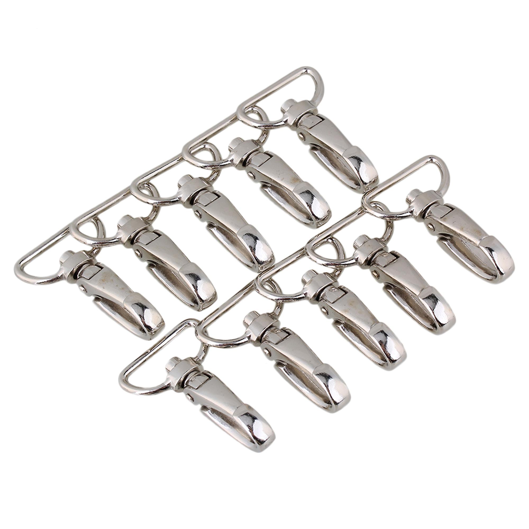 10pcs 25mm Multifunctional Purse Buckle Hook D-shape Lobster Swivel Clasp