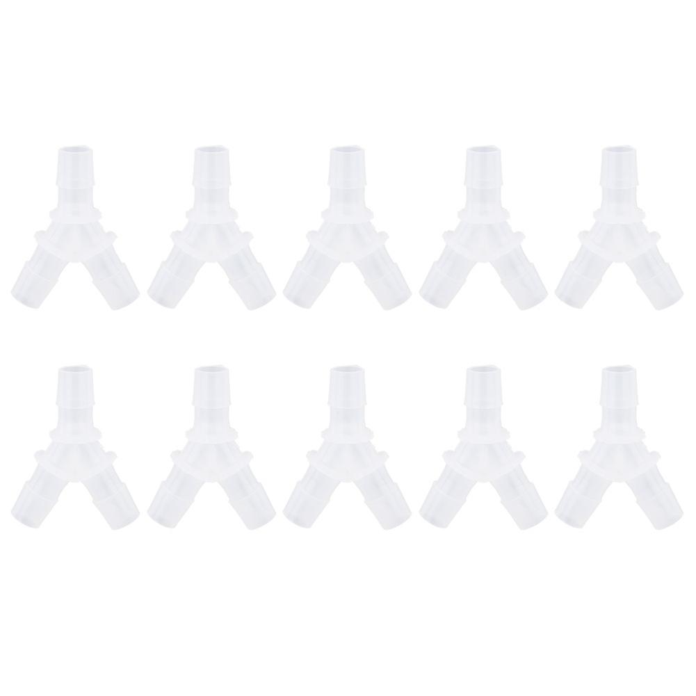 10pcs Aquarium Air Pump Y-Shaped Hose Connector 3 Way Connector (3.9mm)
