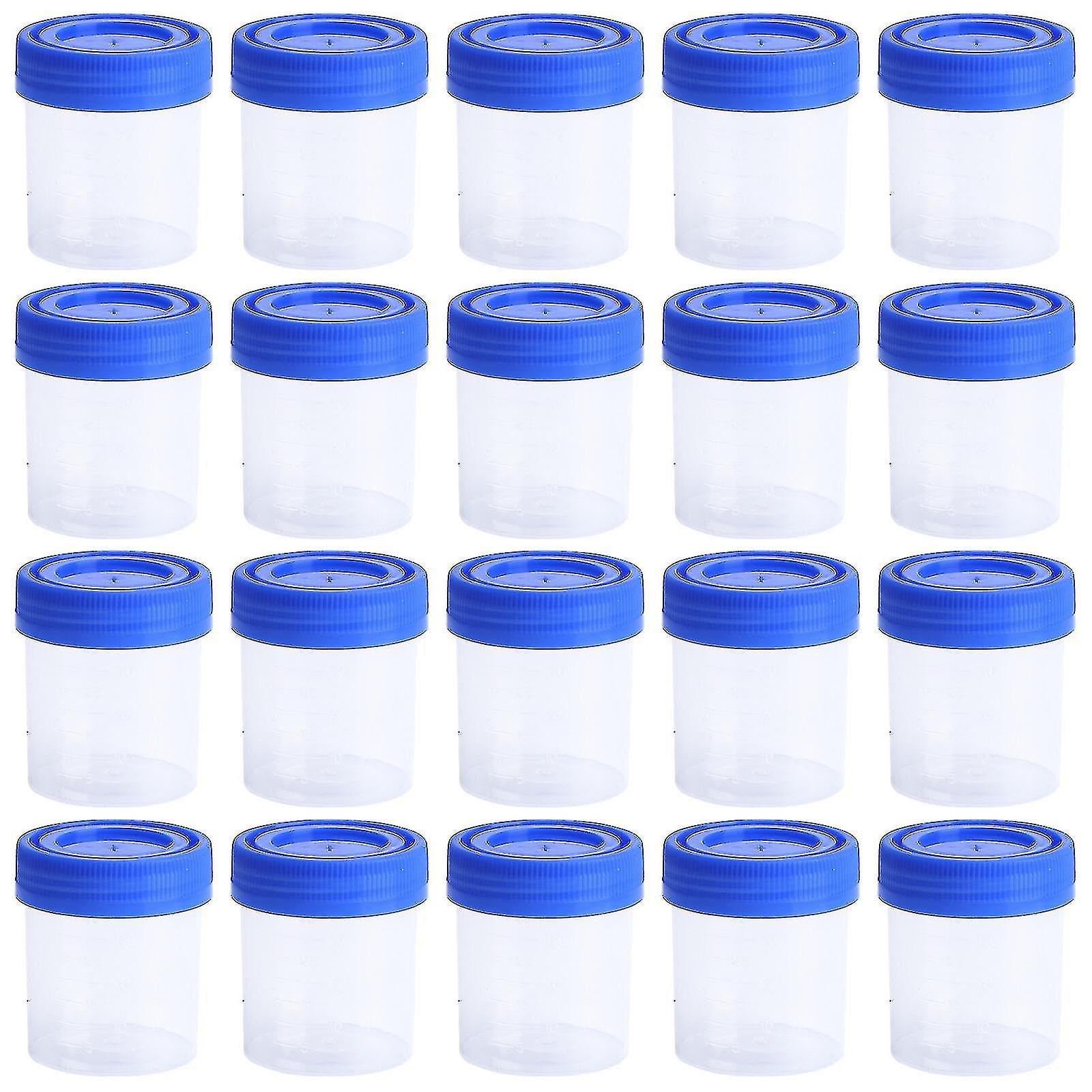 50 Pcs/1 Pack 40ml Specimen Sampling Practical Urine Container With Spiral Cover For Atory Use (om )