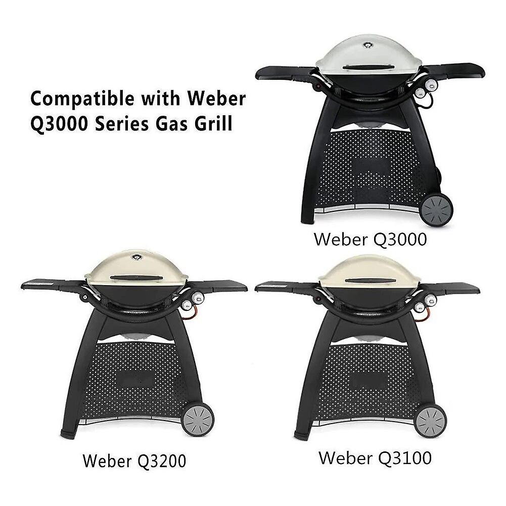 Rustfritt stålbrenner for Weber Q300/Q3000-serien gassgrillsett for tilbehør til rett rør P-formet rørgrill ~ 2891