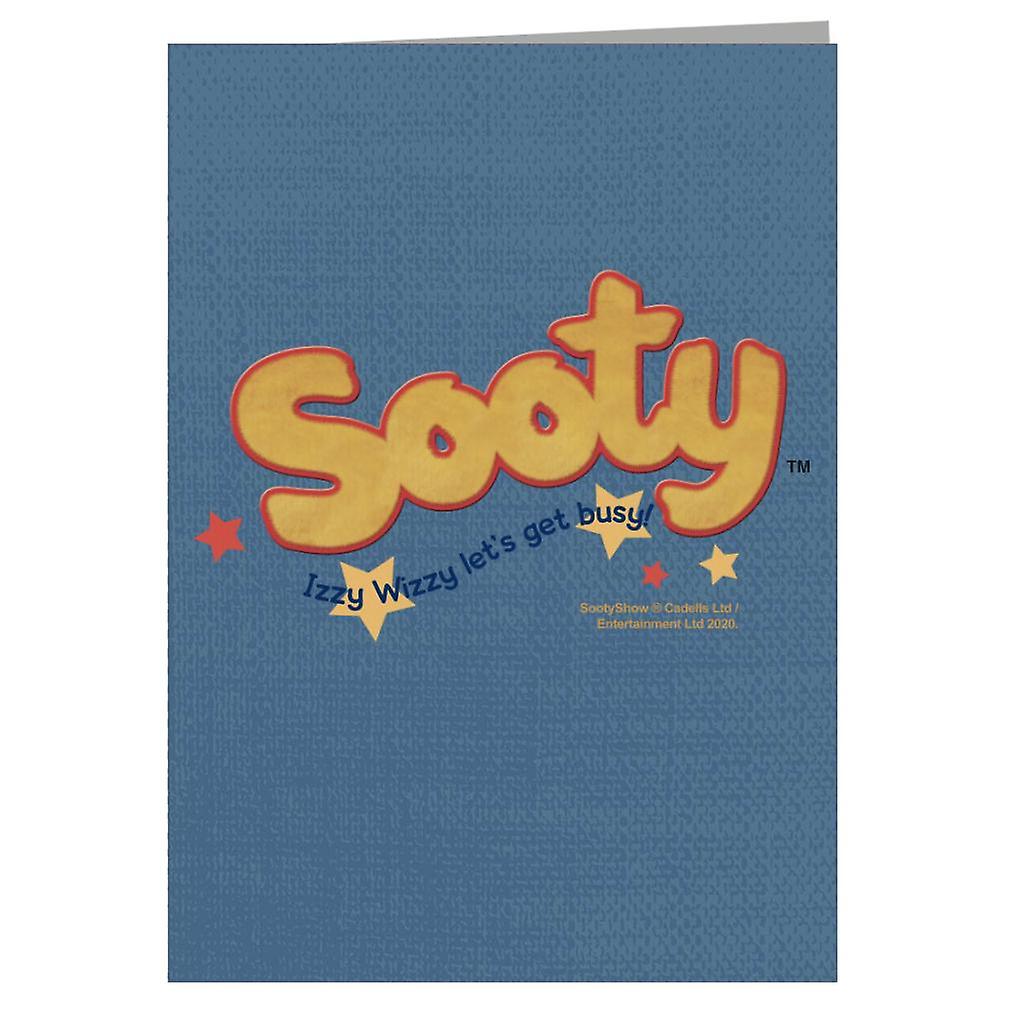 Sooty Izzy Wizzy Lets Get Busy Classic Logo Greeting Card