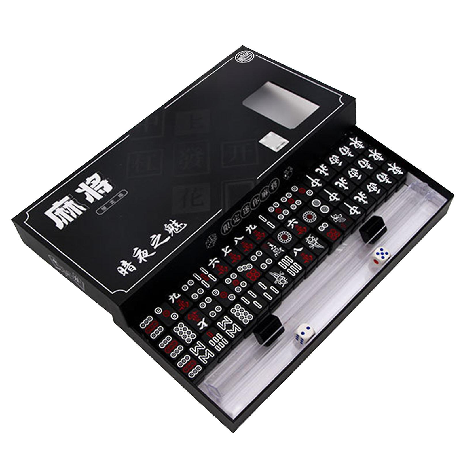 Small Portable Mahjong for Party Fall-Resistant Board Game Toy for Dormitory/Household