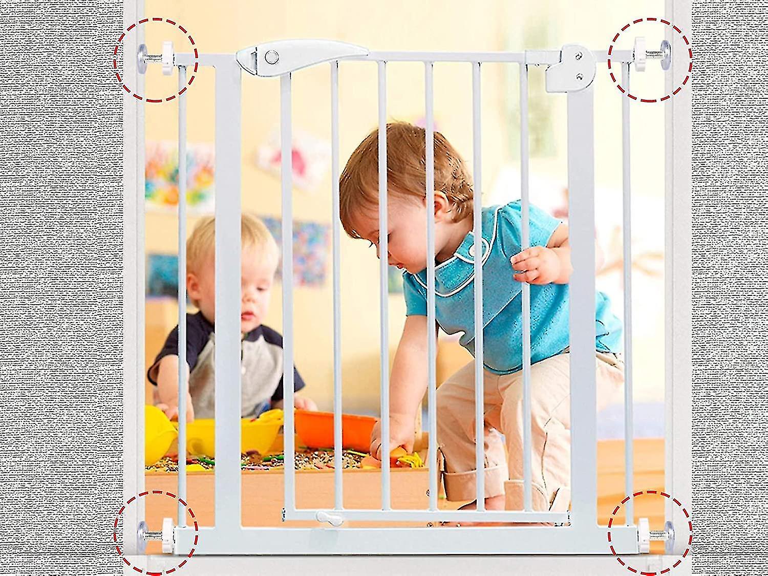 Whiteset Of 4 Snap-on Baby Gates With M10 Threaded Rod - Baby Safety ...