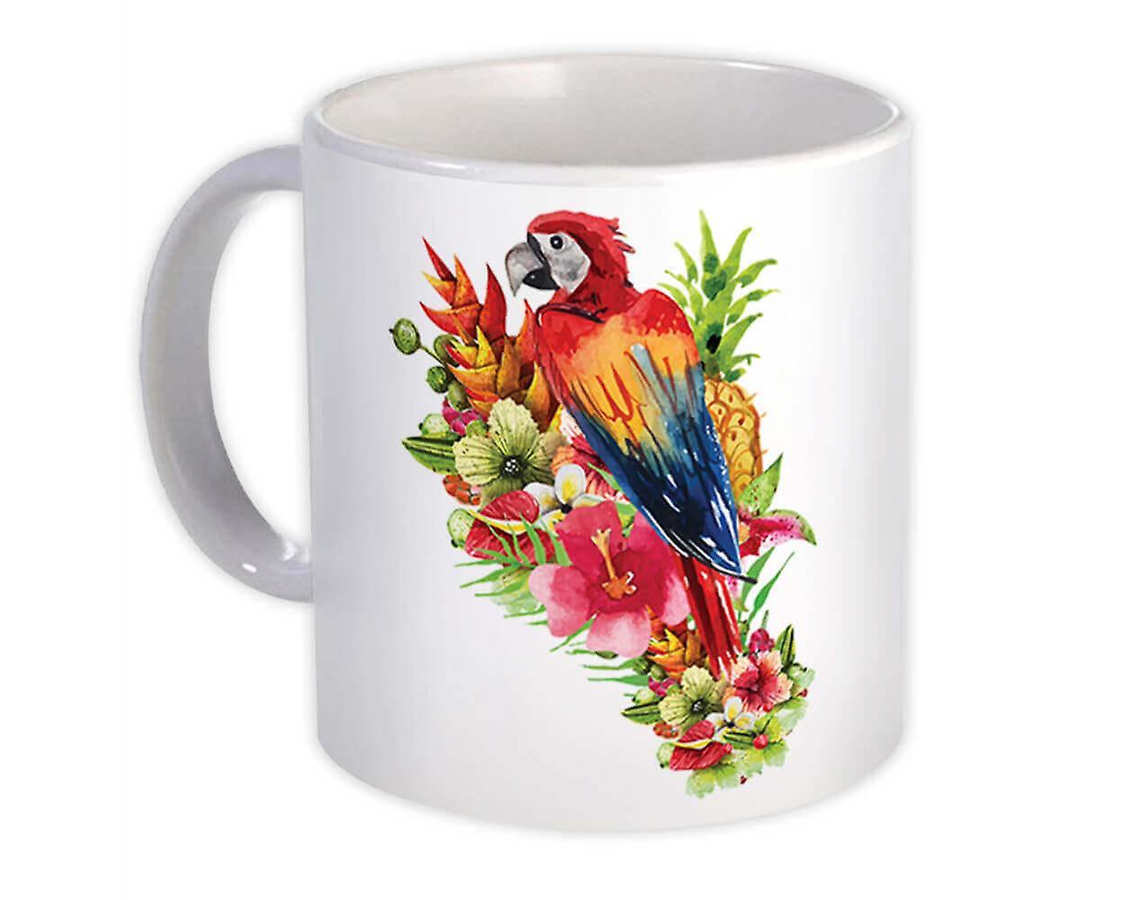 Presentmugg: Red Macaw Tropical.