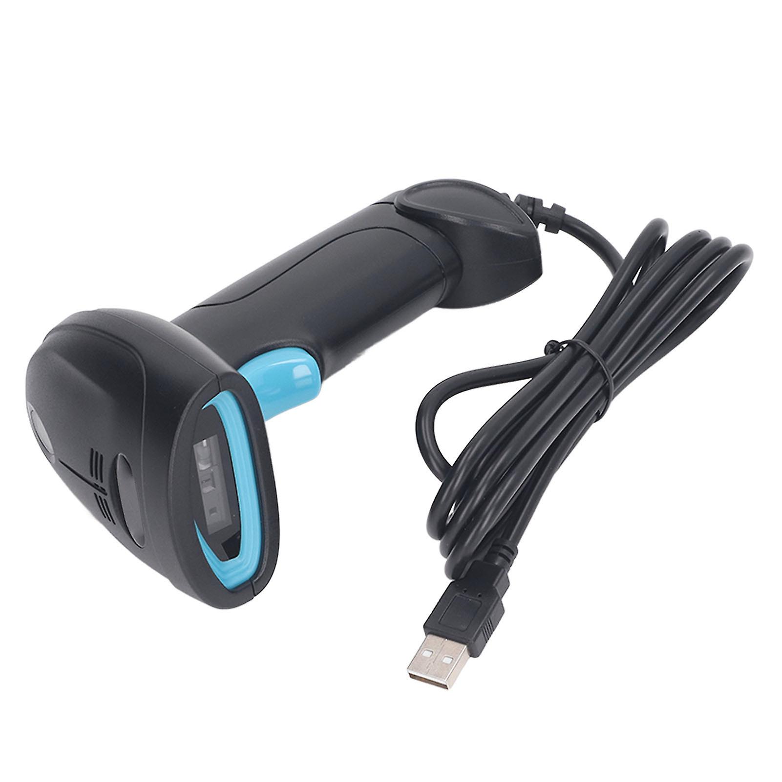 1D Barcode Scanner High Accuracy Fast Decoding Ergonomic USB Wired 1D Barcode Reader for Supermarket Warehouse